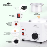 Chauffe-cire individuel Lifestance 600 ml avec contrôle électronique de la température et 2 poignées pour l'épilation corporelle