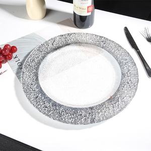 Platos de Cristal Plateados para Decoración de Eventos y Bodas, Alquiler Directo de Fábrica - Product Image 2