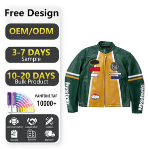 Sup X Vanson Veste en cuir PU rembourrée avec fermeture éclair pour homme - Product Image 3