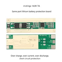 Placa de Protección de Batería de Litio 4S 14.8V 7A 18650, PCB Combinado de Montaje Lateral con Protección de Sobrecorriente de 20A para Paquete de Baterías de Banco de Energía DIY