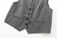 Ensemble Printemps Nouveau Gilet Boutonné Femme + Pantalon Large Taille Haute Décontracté Vintage à Plis et Braguette Zippée pour Femmes Mujer