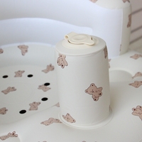 Canapé gonflable portable en PVC pour bébé avec imprimé ours mignon pour l'apprentissage de la position assise et l'utilisation intérieure/extérieure