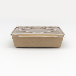 Rectangle Printing paper sushi togo packing box with clear lid