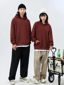 เสื้อฮู้ดดี้ผู้ชายไซส์ใหญ่ สีพื้น ผ้าฝ้ายเฟรนช์เทอร์รี่ สวมใส่สบาย ทรงปกติ สไตล์สตรีทแวร์สำหรับฤดูใบไม้ร่วง คุณภาพพรีเมียม เนื้อผ้าหนา - Product Image 1