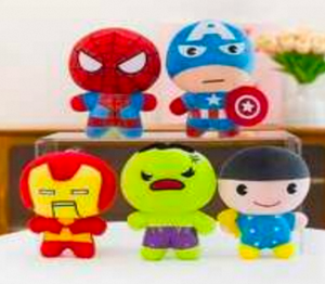 Juguetes de peluche Marvel de 18 cm, figuras de peluche suaves para decoración de dormitorio infantil, regalo de cumpleaños, diseño moderno, estilo unisex - Product Image 3