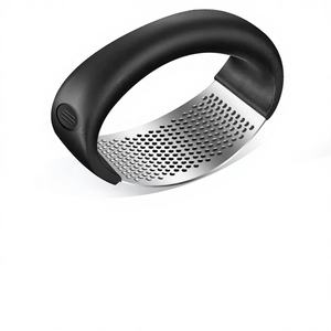 Accessoires de cuisine tendance, nouveau gadget multifonctionnel, presse rapide portable, poignée en plastique, presse-ail manuel en acier inoxydable - Product Image 1