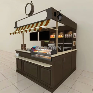 Mall Bread Cabinet Retail Store Square Juice Coffee bar Mall Display Kiosk <strong>Laye</strong> Retail Store Mall <strong>Cafe</strong> OEM OEM - Product Image 1