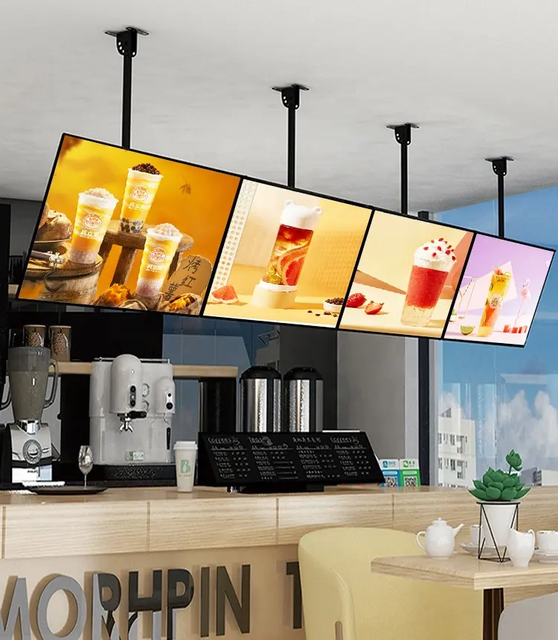 Ultra-Thin HD Ultra-Bright Rectangle LED Lighting Billboard Hanging TV Light Box with Bracket