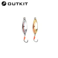 1 OUTKIT Mini leurre de pêche 2.5g3.5g cuillère métal leurres Spinnerbait Minnow petit poisson simple crochet gabarit flux truite appâts Pesca chaud