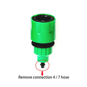 Connecteur d'eau en plastique 4/7 à raccord rapide pour tuyau d'irrigation de jardin, système d'arrosage goutte à goutte, adaptateur de tuyau en vrac - Product Image 2