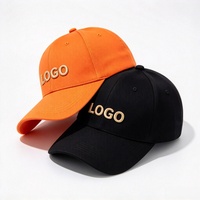 Casquette de baseball tendance unie à 6 panneaux, vente en gros, logo brodé 3D, boucle métallique, multicolore, personnalisable, petite série