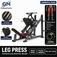 Machine de presse à jambes multifonctionnelle 2-en-1 commerciale à charge libre, cadre linéaire, équipement de musculation pour le bas du corps