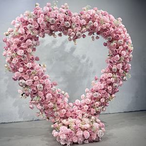 Bán Buôn Hình Trái Tim Hoa Vòm Trang Trí Đám Cưới Nhân Tạo Hoa Vòm Trái Tim Màu Hồng Vòm Cho Đám Cưới Trang Trí Nội Thất - Product Image 2