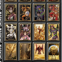 Vente en gros en promotion : Cartes de collection en métal double couche sur le thème de l'Anime Evangelion Angel Arrival pour le streaming en direct