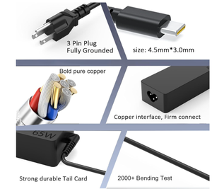 ETL chứng nhận <span class=keywords><strong>100W</strong></span> 20v5a Type-C Power <span class=keywords><strong>Adapter</strong></span> cho Lenovo Asus cho HP cho Dell & khác USB-C máy tính xách tay máy tính sạc với OTP - Product Image 5