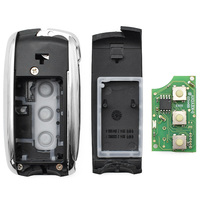 Llave Remota Universal Plegable para Coche, Carcasa de Repuesto para Llave Inteligente con Frecuencia Ajustable para Herramienta de Programación de Cerrajería