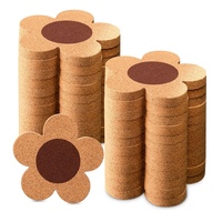 Sous-verres naturels absorbants en forme de fleur de 4 pouces 0.4 d'épaisseur Sous-verres résistants à la chaleur pour boissons Verres à vin Tasses Mugs