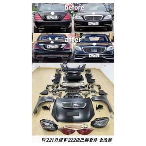 Kit Carrozzeria e Kit di Aggiornamento Paraurti Esterno per <span class=keywords><strong>Mercedes</strong></span>-<span class=keywords><strong>Benz</strong></span> <span class=keywords><strong>Classe</strong></span> <span class=keywords><strong>S</strong></span> da W221 a W222 - Plastica+ABS, Montaggio a Bulloni - Product Image 2