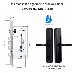 Waterproof TTlock Smart Digital Lock Fingerprint Password RFID Tuya WiFi Smartlife Smart Lock With Doorbell 6068 Mortise Grade C - Product Image 5