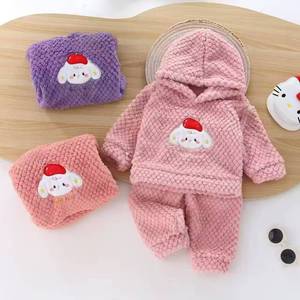 <span class=keywords><strong>Pyjama</strong></span> en polaire <span class=keywords><strong>chaud</strong></span> pour enfants Bulala, ensemble de vêtements de nuit à imprimé de dessins animés mignons, support OEM ODM - Product Image 3