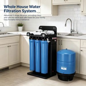ระบบกรองน้ำแบบ Reverse Osmosis รุ่น High Flow 800G  แบบไม่ใช้ถังเก็บน้ำ  ทำความสะอาดตัวเองได้ เป็นมิตรกับสิ่งแวดล้อม สำหรับใช้ในครัวเรือนและเชิงพาณิชย์ 800 GPD - Product Image 1