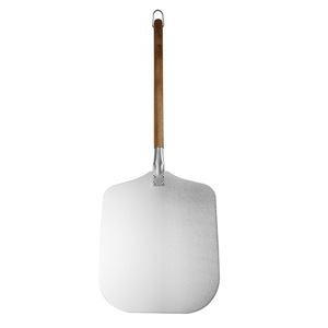 Pala para pizza de aluminio de 84,5x30,5 cm con mango de madera antideslizante para transferir pizza y pasteles - Product Image 1