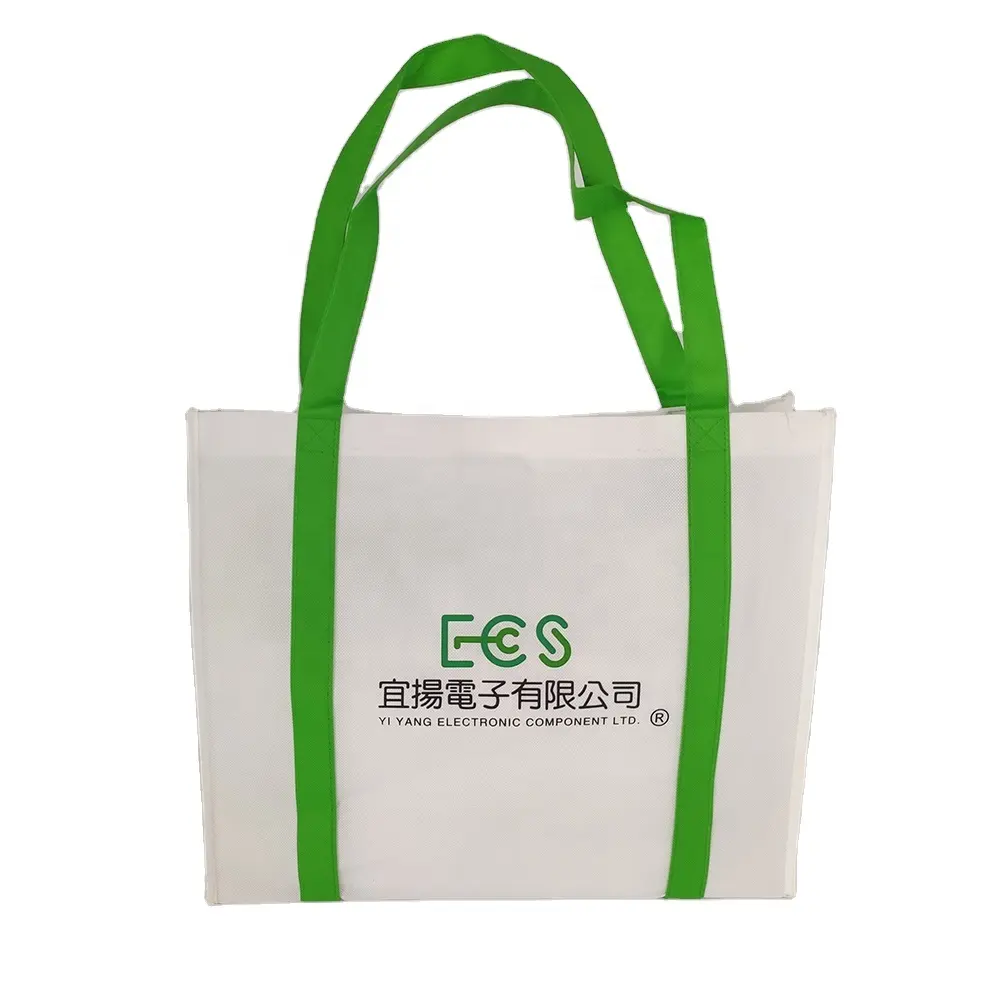 wholesale price logo printed bag printed die cut handled non woven folding shopping bag