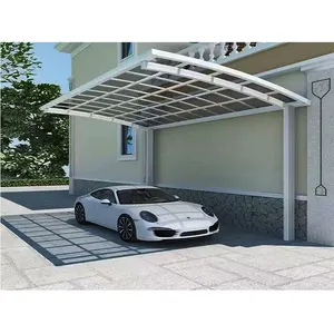 Aluminum Frame Cantilever Carport Polycarbonate PC Sheet Roofing Car Cover Shed Shelter