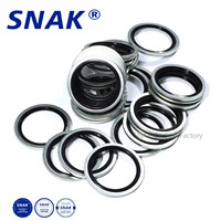 SNAK Joint d'étanchéité personnalisé en métal et caoutchouc, rondelle collée, type Dowty haute pression 1-1/4