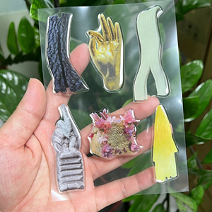 Autocollants et étiquettes en résine époxy 3D de haute qualité personnalisés avec impression PET transparente, pour coques de téléphone et ordinateurs portables - Product Image 3