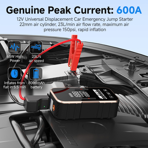 Démarreur portable sans fil avec <span class=keywords><strong>gonflage</strong></span> d'air, 8000 mAh, affichage LED, boîtier ABS, pression max. 150 psi, utilisation d'urgence - Product Image 5