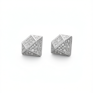 Pendientes de Diamantes en Oro Blanco E2883, Joyería Fina de Lujo para Mujer con Diamantes Naturales - Product Image 1