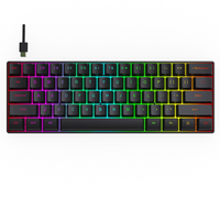 Clavier de jeu mécanique filaire BAJEAL G101 RGB 61 touches USB Type C, disposition personnalisée, étanche, Hot-Swap, Anti-Ghosting, Plug & Play