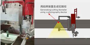 5 Axis <b>Stone</b> <b>Cutting</b> <b>Machine</b> Engine for Kitchen Countertop Sink Holes Eliminates Chipping Ceramic Porcelain Sinks 30-37KW Power - Product Image 4