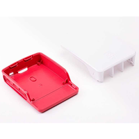 RDS Electronics-Raspberry Pi Modelo B especial de la carcasa Raspberry Pi 4B rojo y blanco de la caja de plástico