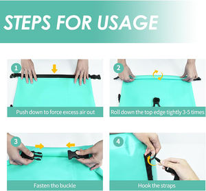 ถุงแห้ง30L 20L ถุงกันน้ำขนาดใหญ่ถุงแห้งสำหรับงานหนักพร้อมสายรัดทนทานสำหรับการพายเรือคายัคพายเรือล่องแก่ง - Product Image 4