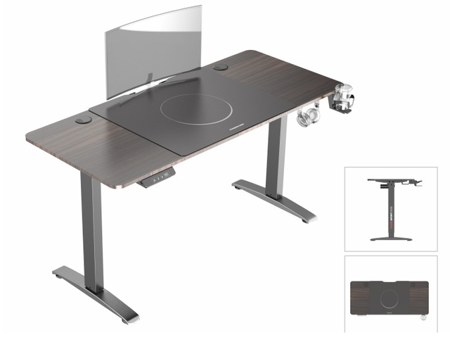 Custom Modern New Design Pc Computer Rgb Led Lights Height Adjustable Gaming Desk