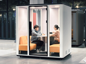 Cabines de bureau acoustiques mobiles modernes insonorisées, cabines té<span class=keywords><strong>l</strong></span>éphoniques portables modulaires avec isolation de 28 dB pour écoles, centres commerciaux, entrepôts et bureaux à domicile - Product Image 4