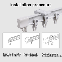 Rail de rideau pliable Flexible de qualité supérieure Top vente Solutions de bricolage en plastique-acier pour baies vitrées numéro de modèle forme incurvée