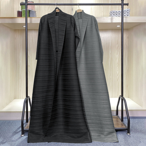 Latest Design Miyake Pleated Senior Saudi <strong>Robes</strong> Ground Length OEM Elegant Casual <strong>Coat</strong> - Product Image 2