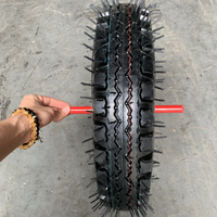 Rueda Neumática de 16 Pulgadas 4.00-8 para Carretilla con Buje de Acero Reforzado, Neumático Inflable de Alta Carga para Construcción y Agricultura