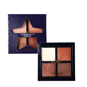 Palette de fards à paupières quatre couleurs effet mat nacré, portable et waterproof, très populaire - Product Image 1