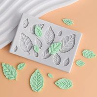 Moule en silicone 3D en forme de feuilles pour la pâtisserie DIY, la décoration de gâteaux, la pâte à modeler, le chocolat, les outils et fournitures de pâtisserie