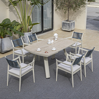Chaise de salle à manger en osier OSMEN Pulin avec accoudoirs en rotin pour terrasse extérieure