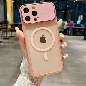 Film de <span class=keywords><strong>protection</strong></span> d'objectif de caméra électroplaqué grande fenêtre Transparent magnétique sans fil chargeur étui <span class=keywords><strong>Protection</strong></span> pour <span class=keywords><strong>iphone</strong></span> 15 14 - Product Image 1