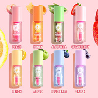 Huile à lèvres hydratante et imperméable à changement de couleur, estompe les rides des lèvres, saveurs fruitées, OEM ODM, marque privée, vente en gros pour salons