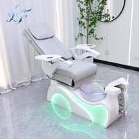 Fauteuils de pédicure de luxe, équipement de salon de manucure, chaise de spa pour les pieds avec massage réglable et lumières LED pour salon de manucure