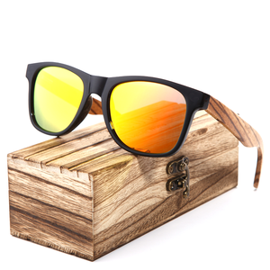 Лидер продаж 2022, стильные солнцезащитные очки с логотипом на заказ, солнцезащитные очки с пластиковой оправой и дужками из ореховой древесины - Product Image 3