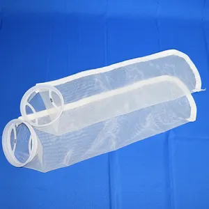 Sacchetto filtro liquido personalizzato lungo cilindrico con coulisse a rete in Nylon