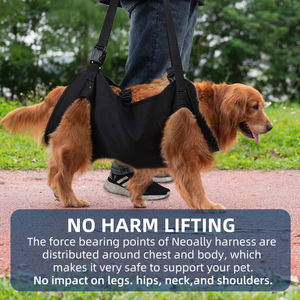สายจูงสุนัขสำหรับสุนัขขนาดใหญ่เต็มตัวสายรัดยกสัตว์เลี้ยงพร้อมสายรัดหลังสำหรับยกและฝึกสุนัขสูงอายุ - Product Image 5